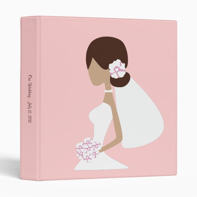 Classeur de silhouette de jeune mariée (Devant/Côté)