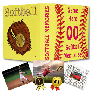 Classeur de softball personnalisé pour les souveni