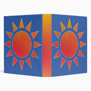 Classeur de soleil orange rouge