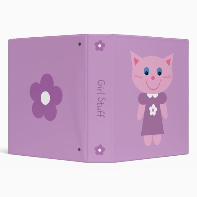 Classeur de sourire mignon de lilas de chat de (Arrière-plan)