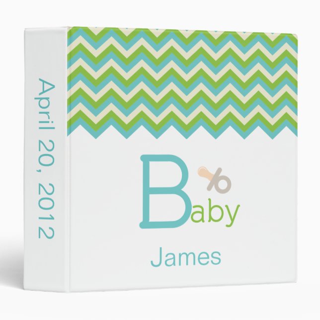 Classeur de souvenir de bébé (Devant/Côté)