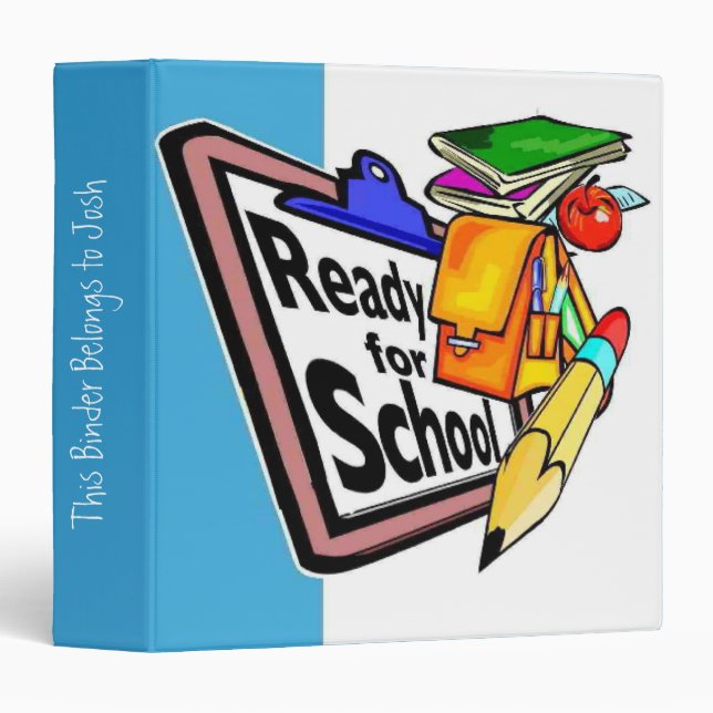 Classeur de souvenir d'école (Devant/Côté)