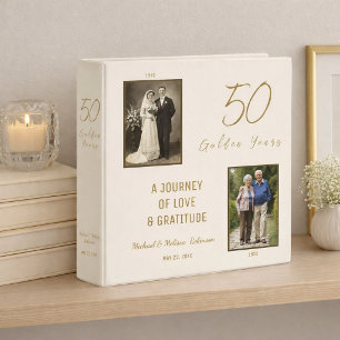 Classeur de souvenirs de 50 ans de mariage Ivory G