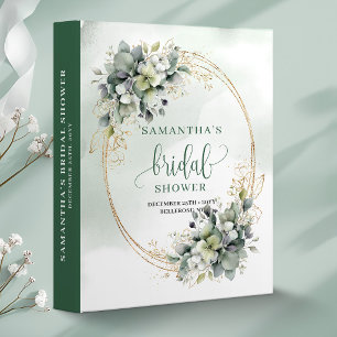 Classeur de souvenirs de Baby Shower Vert Sauge Po