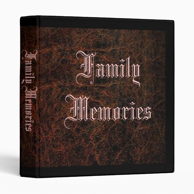 Classeur de souvenirs de famille (Devant/Côté)