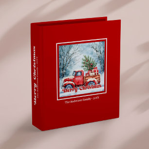 Classeur de souvenirs de scène de Noël de camion r