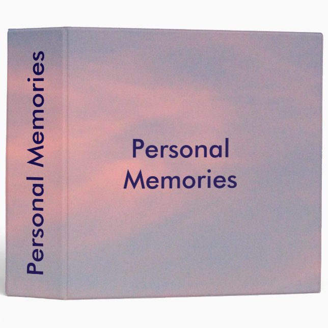 Classeur de souvenirs personnels (Devant/Côté)