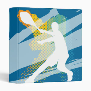 Classeur de tennis / dossier avec joueur de tennis
