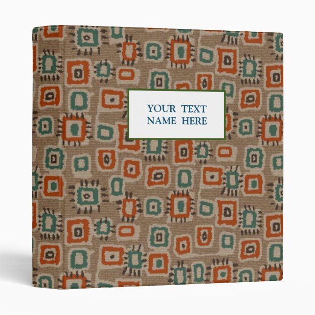 Classeur de texte personnalisé avec anciens patchs (Devant/Côté)