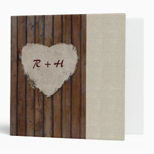 Classeur de toile en bois Brown de coeur de regard