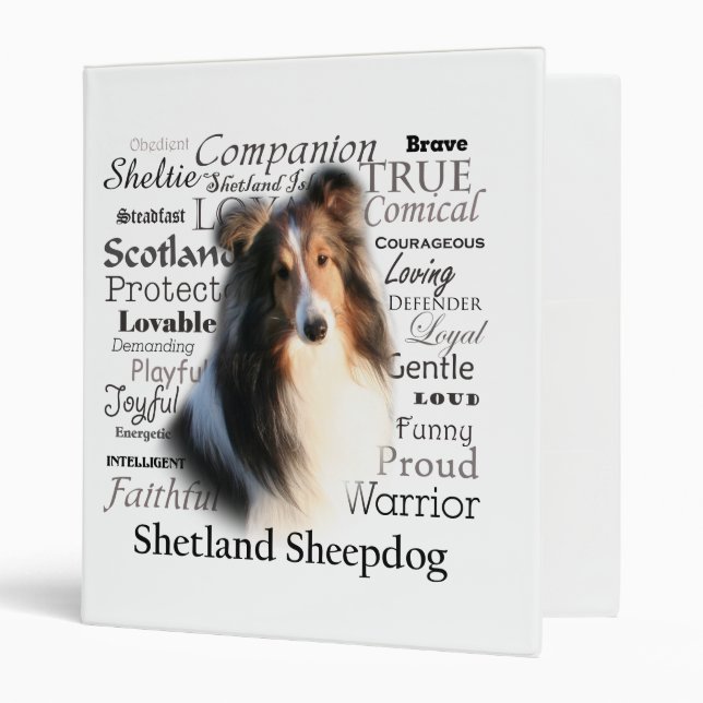 Classeur de traits de Sheltie (Devant/intérieur)