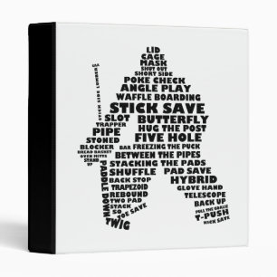 Classeur de typographie de gardien de but d'hockey