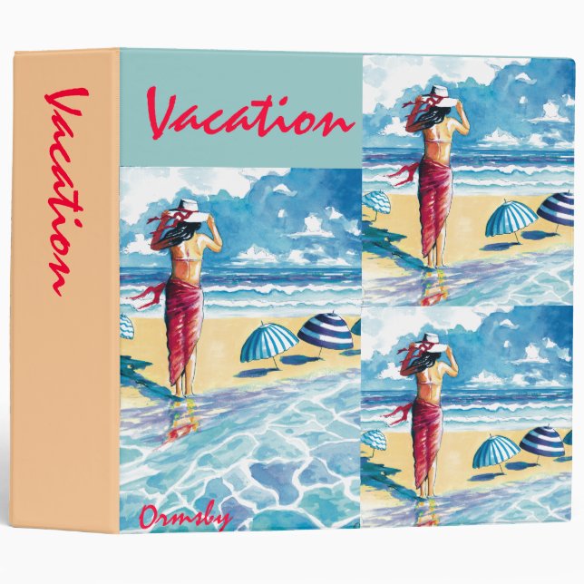 Classeur de vacances (Devant/Côté)