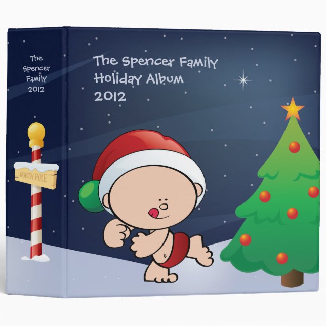 Classeur de vacances d'Elf de Noël (Devant/Côté)