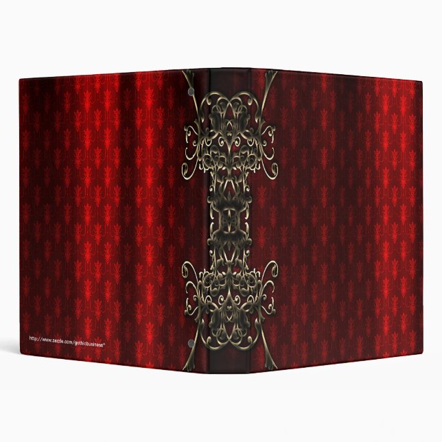 Classeur de Vampire gothique or Faux en soie rouge (Arrière-plan)