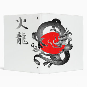 Classeur de vecteur de dragon du feu de drapeau du