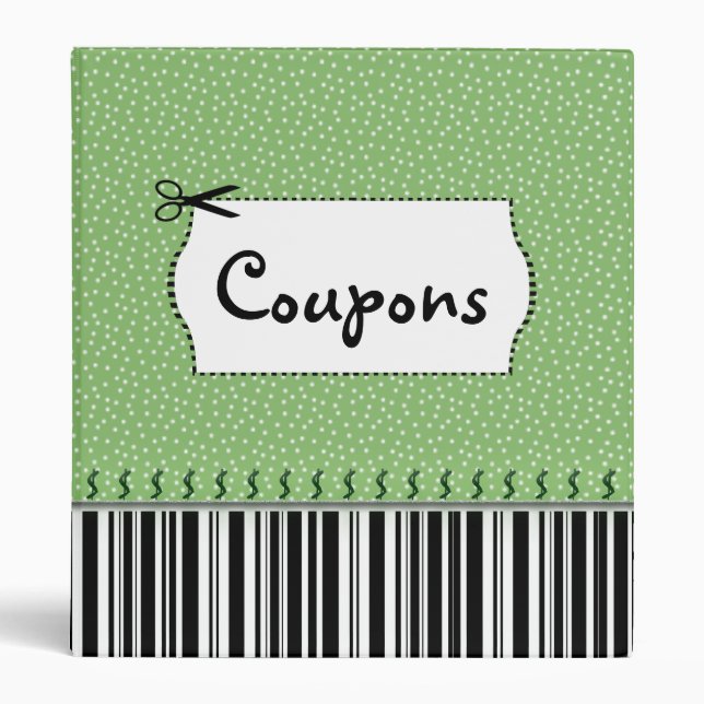 Classeur de vert et de code barres (Devant)