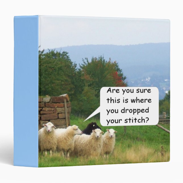 Classeur de vinyle de moutons de point de baisse (Devant/Côté)