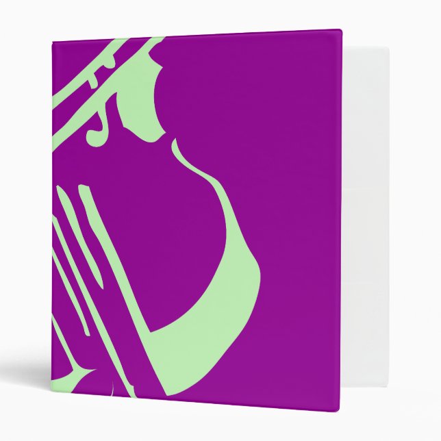 Classeur de violon vert clair (Devant/intérieur)