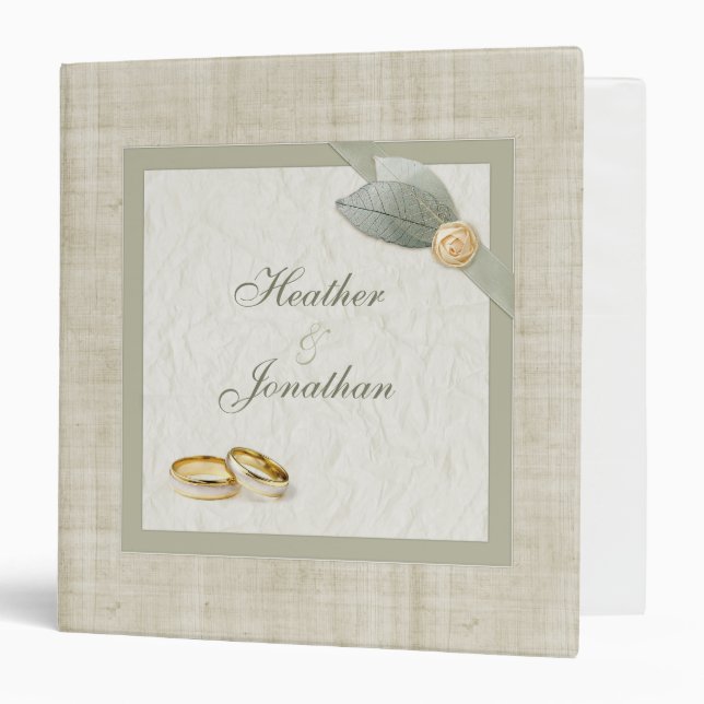 Classeur de wedding planner d'album (Devant/Intérieur)