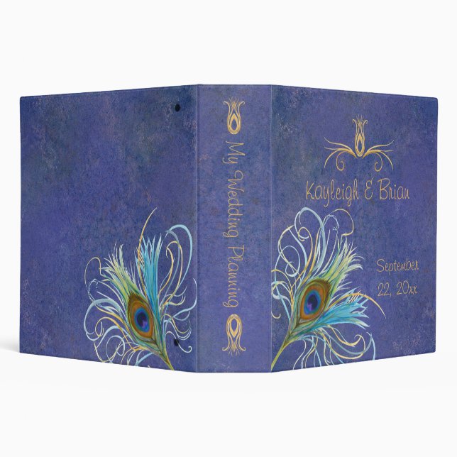 Classeur de wedding planner de gloire de paon (Arrière-plan)
