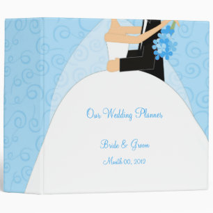 Classeur de wedding planner de turquoise de deux