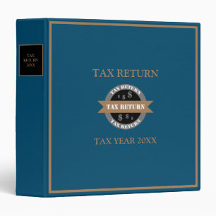 Classeur Déclaration de taxe, bleu Noir Or