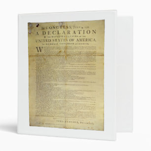 Classeur Déclaration d'indépendance 1774 de flanc de Dunl