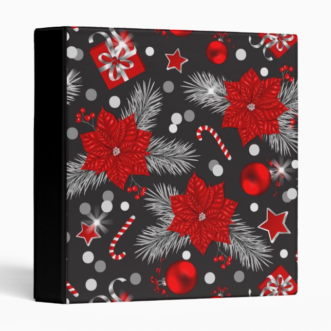 Classeur Décor de Noël Design motif (Devant/Côté)