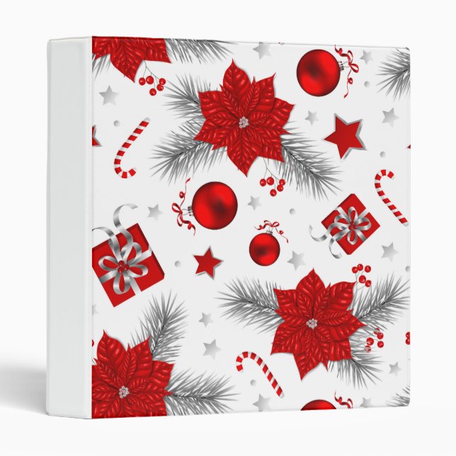 Classeur Décor de Noël motif (Devant/Côté)