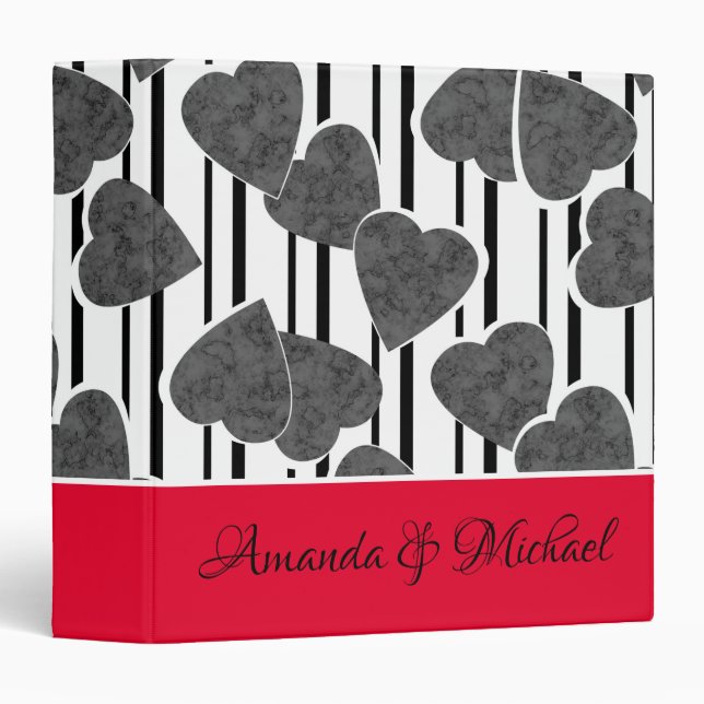 Classeur Décor mariage, Saint Valentin, amour, cadeau 3 Ann (Devant/Côté)