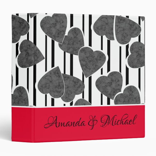 Classeur Décoration de mariage, Saint-Valentin, amour, cade (Devant/Côté)