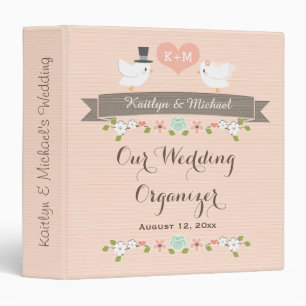 Classeur Décoré d'un monogramme rougissent le wedding
