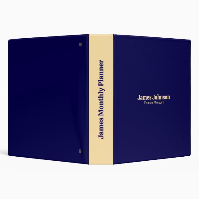 Classeur Deep Blue Retro Bold Serif (Arrière-plan)