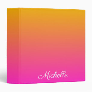 Classeur dégradé jaune et rose ombre