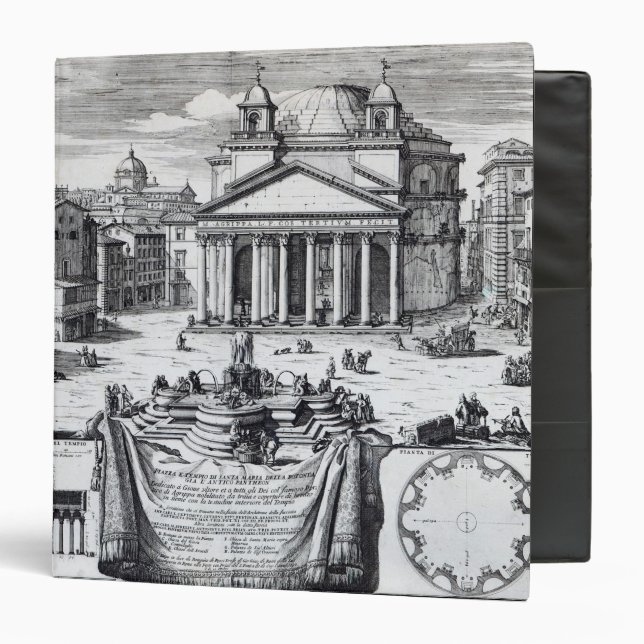 Classeur Della Rotonda de Piazza avec une vue de Panthéon (Devant/Intérieur)