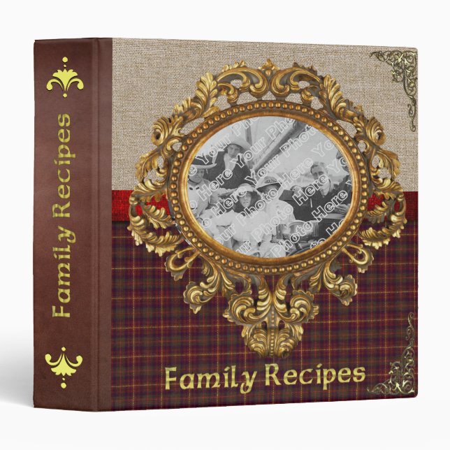 Classeur démodé de recette de famille - (Devant/Côté)