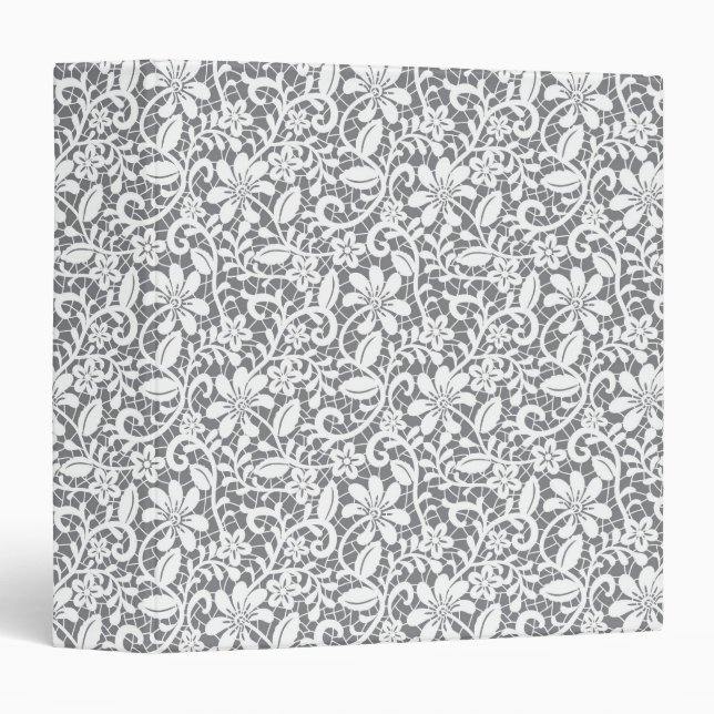 Classeur Dentelle blanche 1 (Devant/Côté)