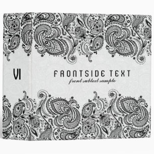 Classeur Dentelle de marguerite blanche et noire
