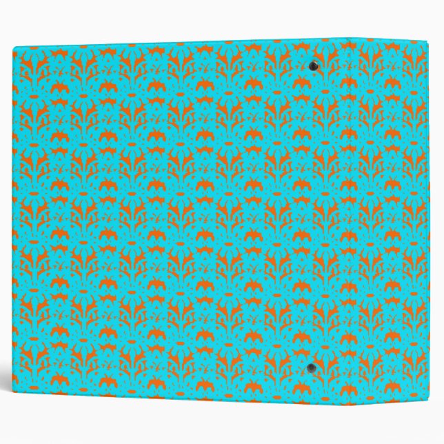 Classeur Dentelle gothique de turquoise (Dos/Côté)