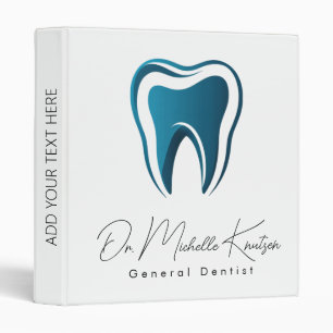 Classeur Dentiste professionnel tendance Dental bleu blanc