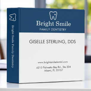 Classeur Dentisterie familiale Dentiste Bleu marine Blanc