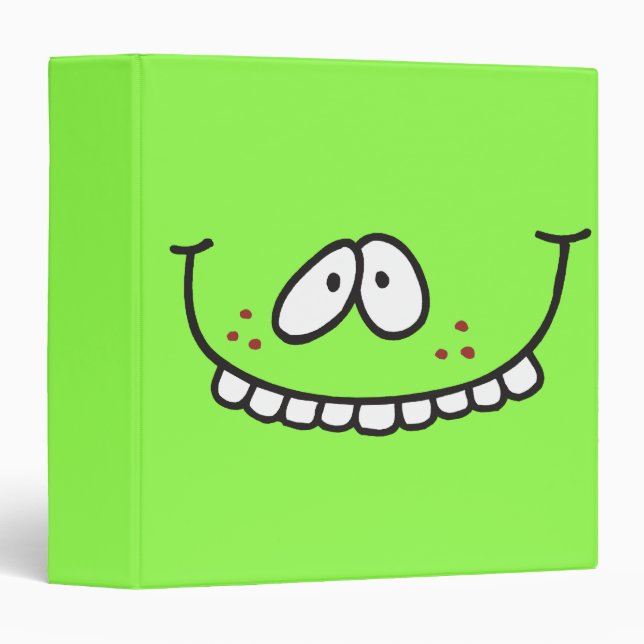 Classeur dents amusantes carnet vert (Devant/Côté)