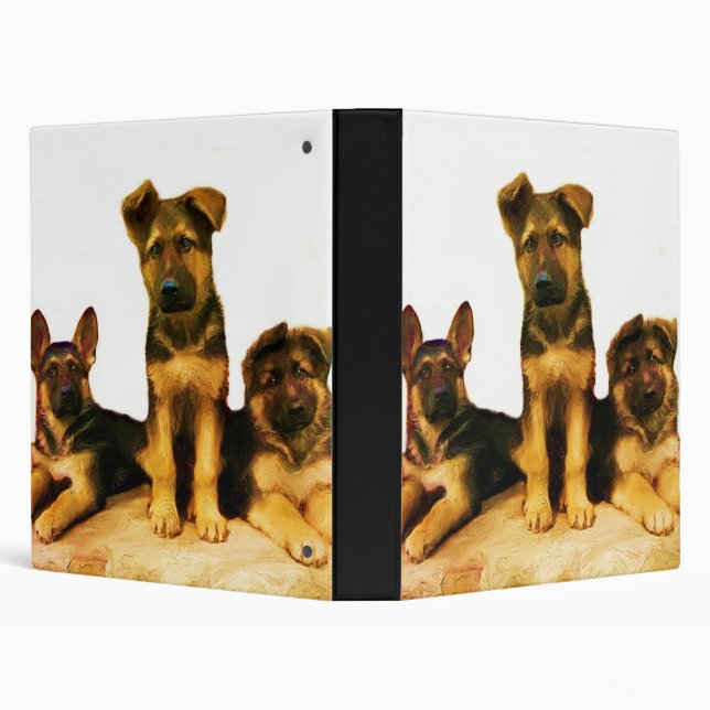 classeur des chiots allemands Shepherd (Arrière-plan)