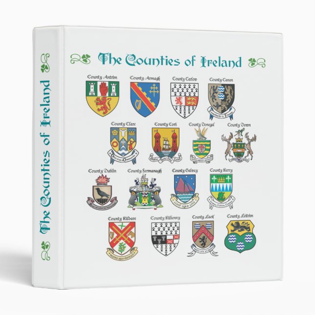 Classeur des comtés d'Irlande (Devant/Côté)