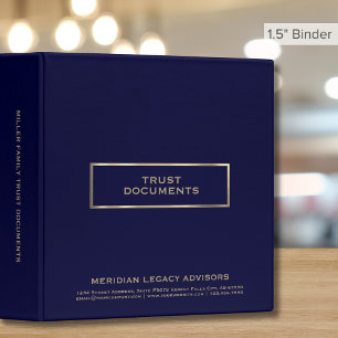 Classeur des documents de fiducie professionnels
