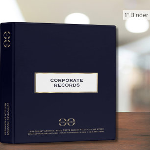 Classeur des documents d'entreprise Blue and Gold