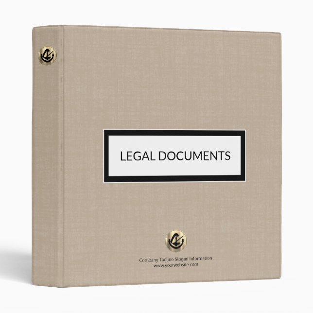 Classeur des documents juridiques professionnels (Devant/Côté)