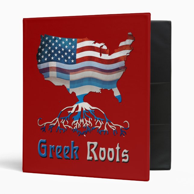 Classeur des drapeaux grecs américains (Devant/intérieur)