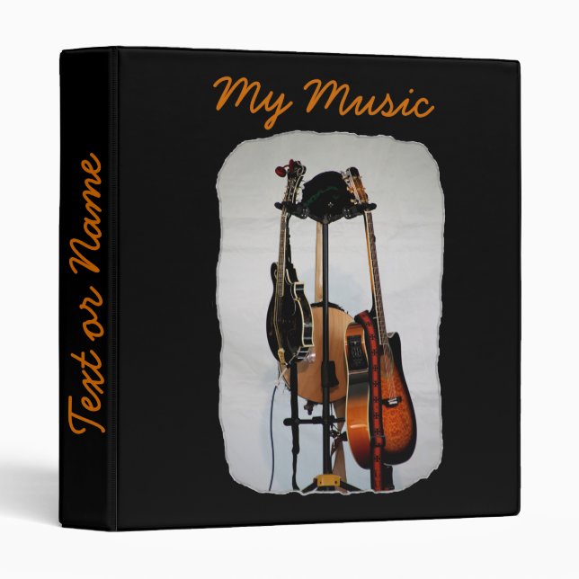 Classeur des instruments de musique 3-Ring de (Devant/Côté)